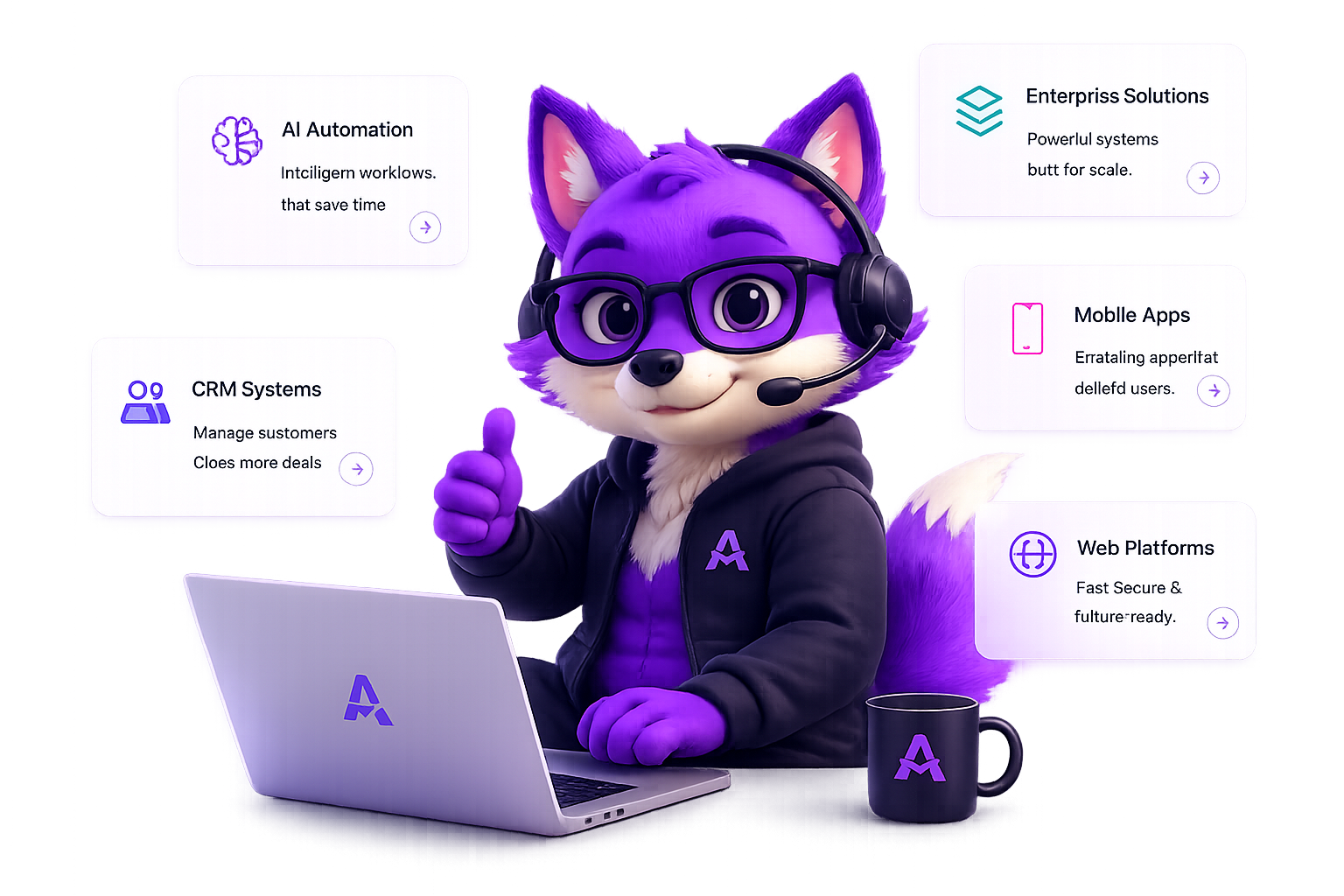 Auxy, the Auxacode mascot