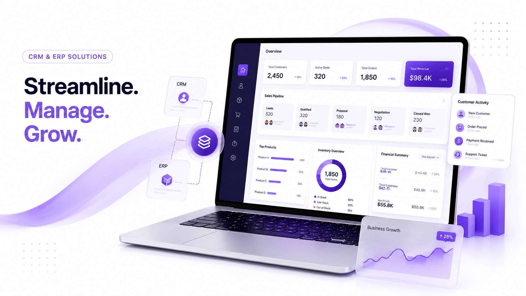 CRM and ERP platform preview